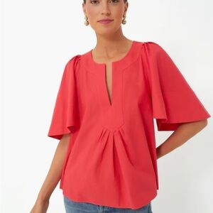 Pomander Place Tuckernuck Vibrant Red Blouse